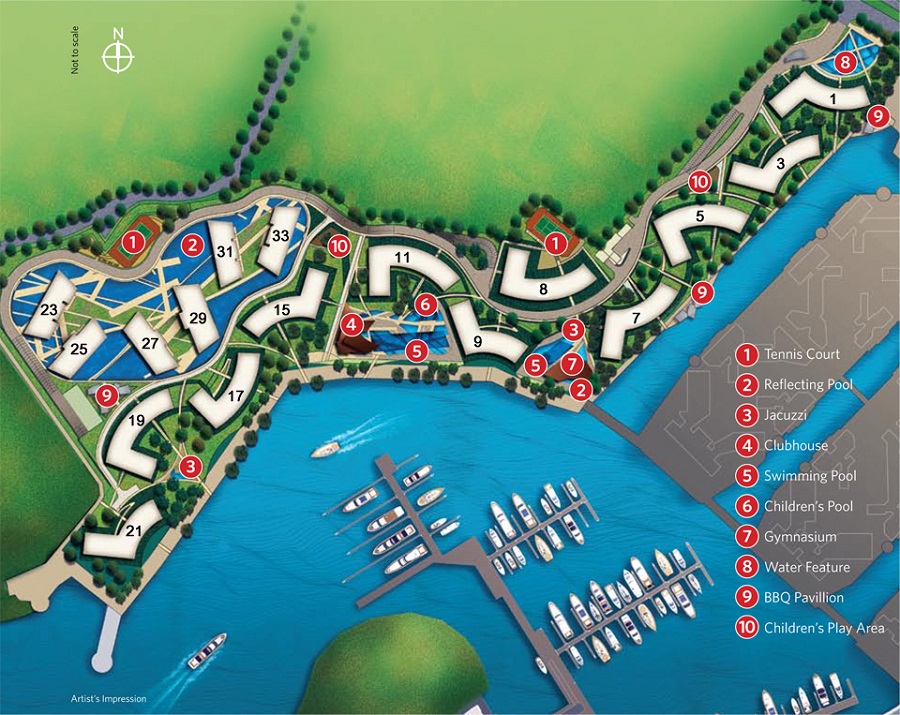 Reflections at Keppel Bay Site Plan