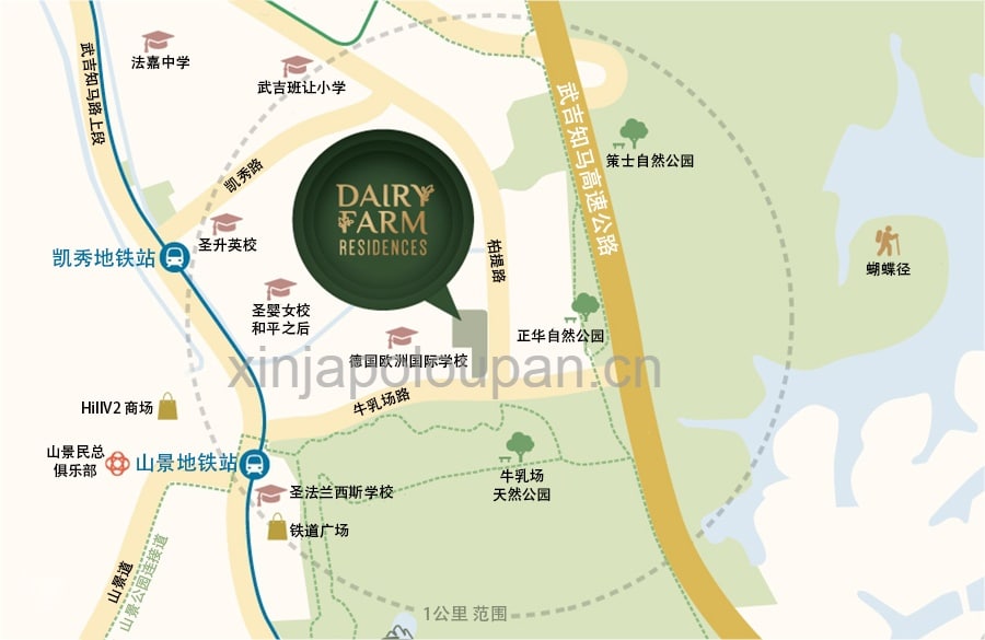 Dairy Farm Residences Map CN 1