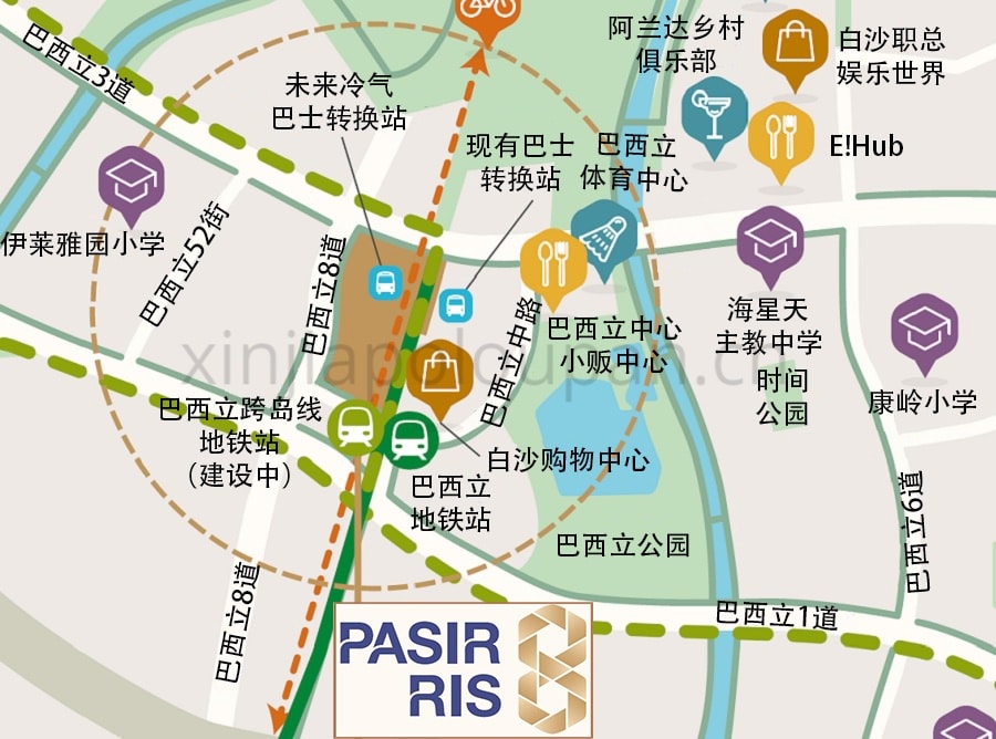 Pasir Ris 8 Location Map CN