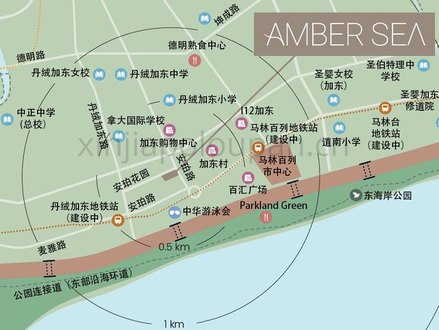 Amber Sea Location Map CN
