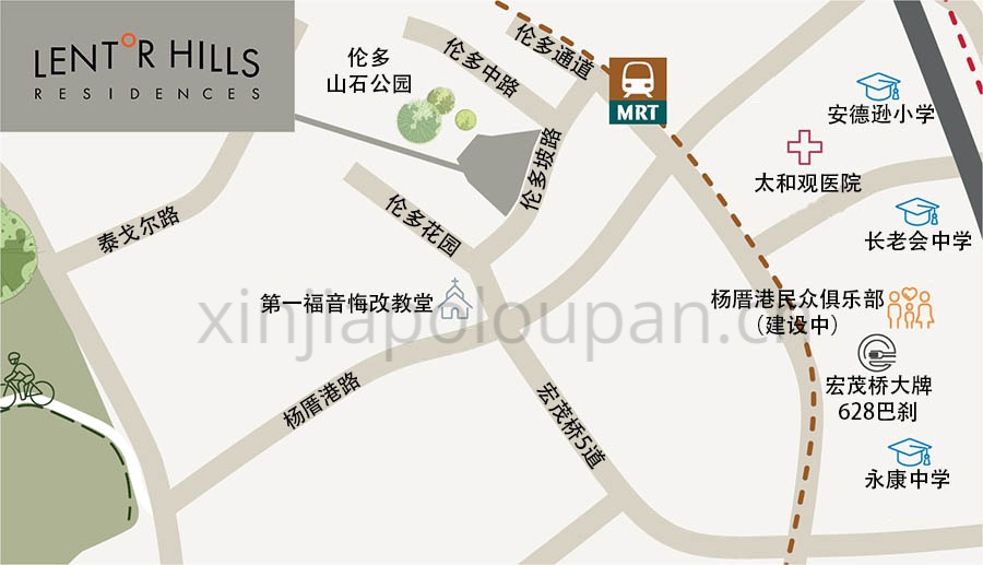 Lentor Hills Residences Location Map CN