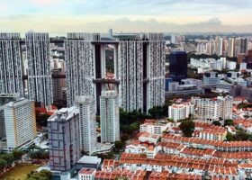 Singapore skyline with modern residential condominiums, illustrating buyer suitability for new launch condos