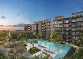 Narra Residences（翠岚轩）位于 牛乳场径 的住宅立面，新加坡第 23 区自然系家庭公寓